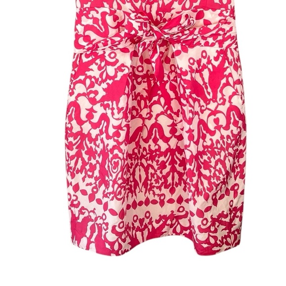 Cynthia Steffe Abstract Pink and White Printed Sleeveless Mini Dress Size 8 - Picture 5 of 16